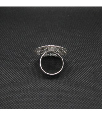 R002119 Genuine Sterling Silver Filigree Ring Solid Hallmarked 925 Adjustable Size